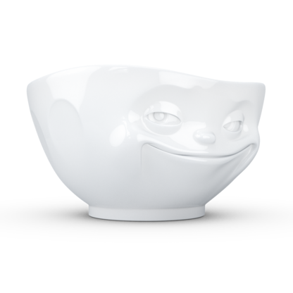 Tassen 'Grinning' white porcelain bowl, 500ml - Stuff & All Ltd 