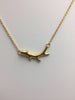 Phoebe Gold 18 Carat Stag Antler Necklace - Stuff & All Ltd 
