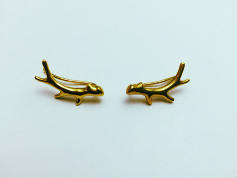 Phoebe Antler Stag Earrings - Stuff & All Ltd 