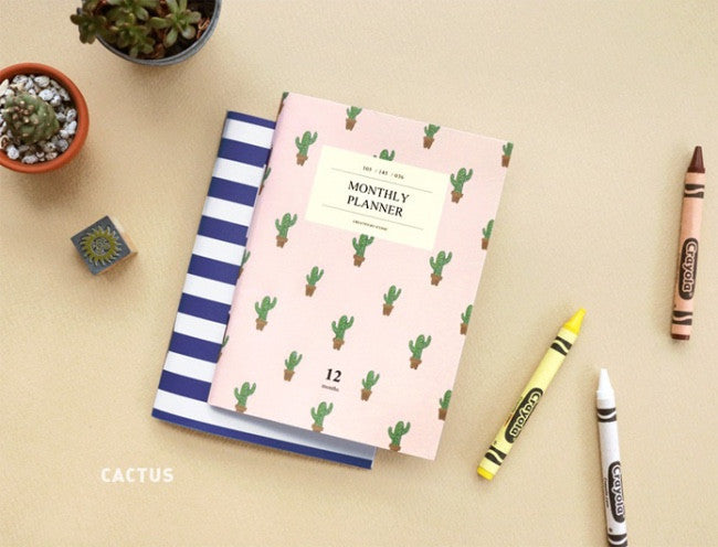 Iconic Monthly Planner Cactus - Stuff & All Ltd 
