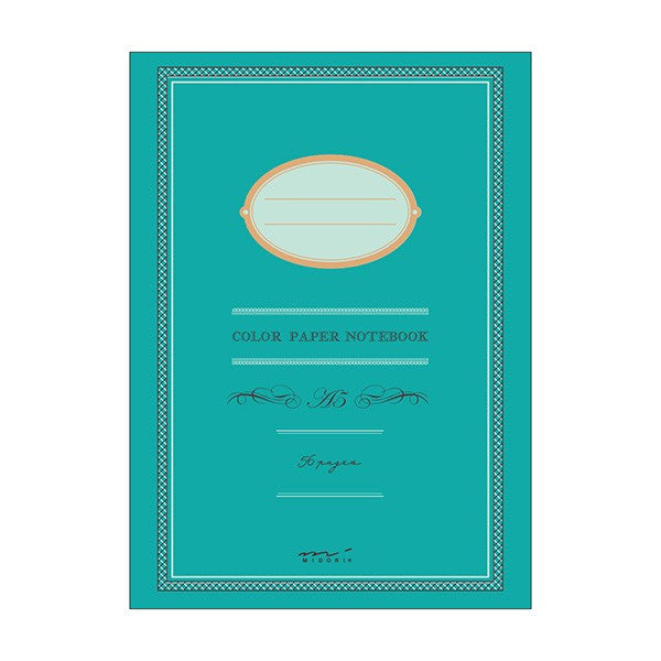 Midori Colour Paper Notebook A5 Blue - Stuff & All Ltd 