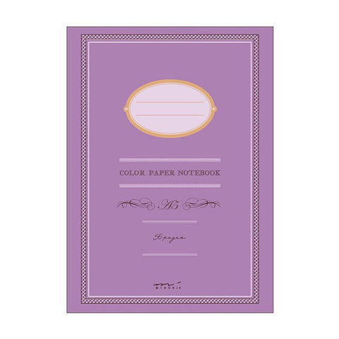 Midori Colour Paper Notebook A5 Purple - Stuff & All Ltd 
