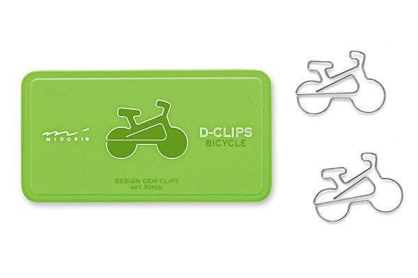 Midori D-Clips Bicycle - Box of 30 - Stuff & All Ltd 