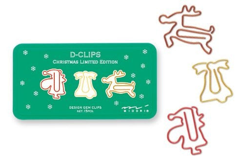 Midori D-Clip Christmas Edition - Box of 15 - Stuff & All Ltd 
