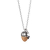 Phoebe Silver Sterling Acorn and Leaf Necklace Pendant - Stuff & All Ltd 