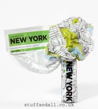 New York Waterproof Light Super Resistant Crumpled City Map - Stuff & All Ltd 