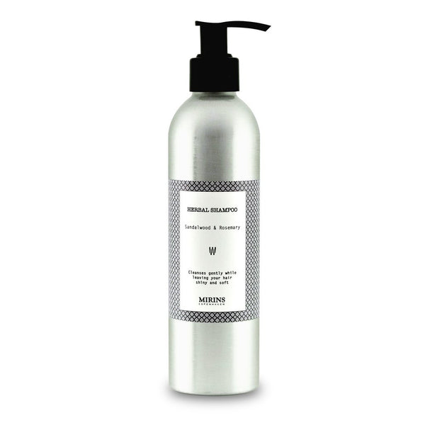 Mirins Shampoo - Sandalwood & Rosemary, with pump - Stuff & All Ltd 